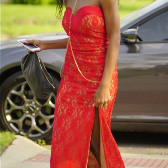 Dolls Kill Other - Red Formal Fitted Dress